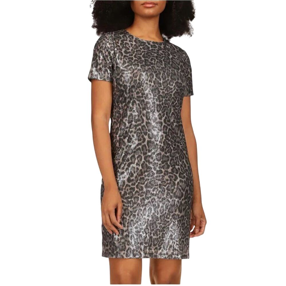 MICHAEL Michael Kors Women's Sequined T-Shirt Mini Dress Size XS